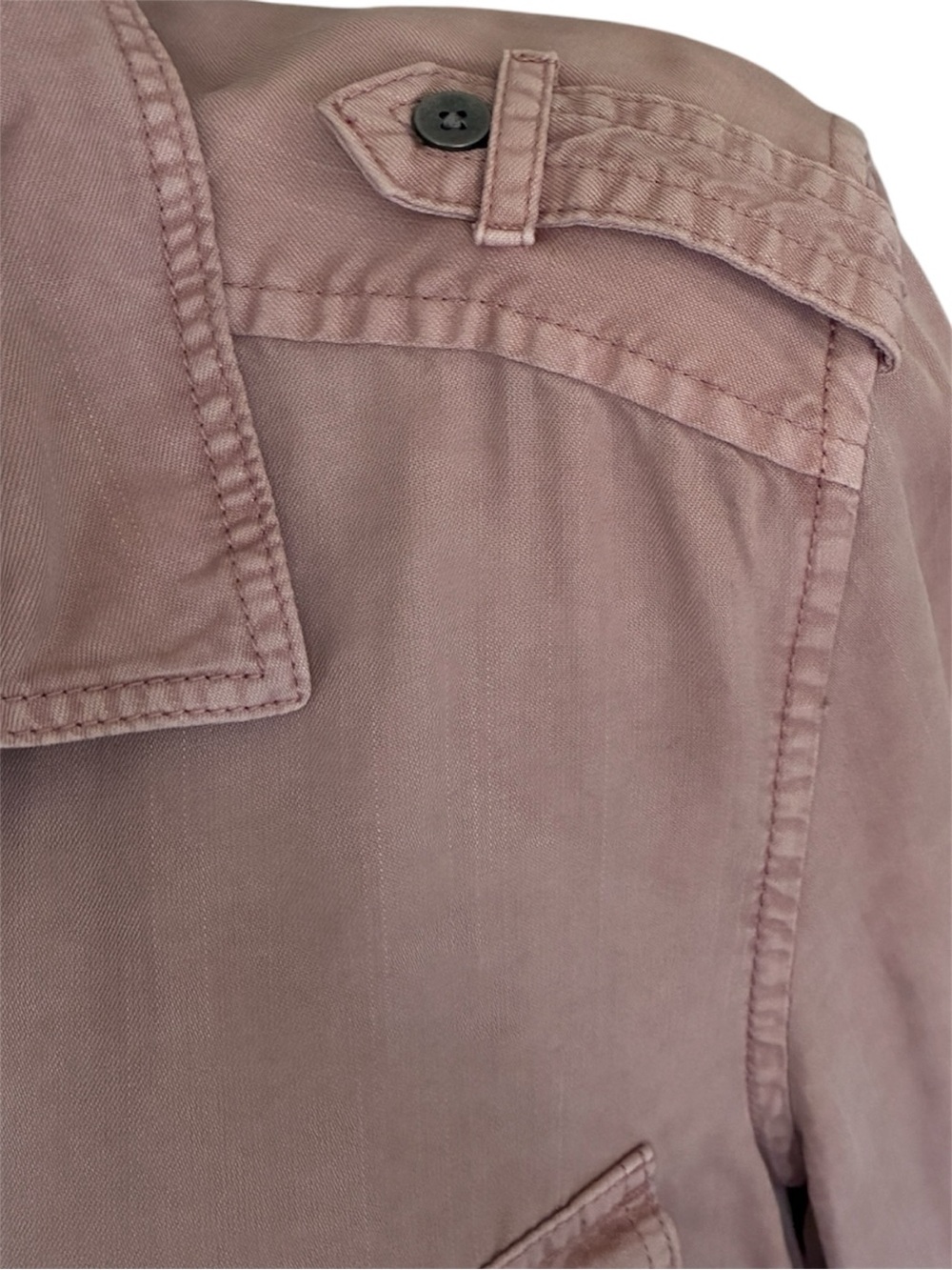 American Eagle Boyfriend Utility Washed Mauve Button Utility Cargo Shirt Sz M - Picture 4 of 10